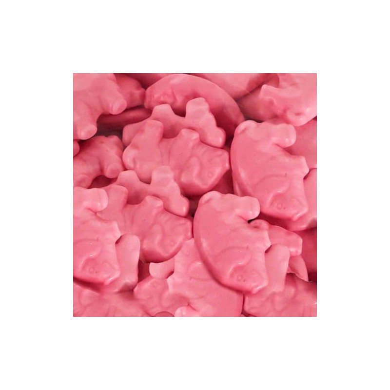 SweetGlob Pink Gummy Pigs (Raspberry Gummy Pigs, 1 Pound)
