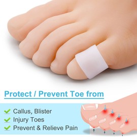 Fundas para los Dedos de los Pies, Punteras para Mujeres Y Hombres, 8 Pares de Fundas Protectoras de Silicona para los Dedos de los Pies para Ampollas, Callos, Dedos en Martillo, Uñas Faltantes