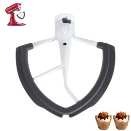 Flex Edge Beater for KitchenAid 5.5-6 QT Bowl-Lift Stand Mixers,Upgrade Beater Paddle with Flexible Silicone Edges for Kitchen Aid Accessories and Attachments,Dishwasher Safe