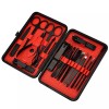 휴대용 19종 손톱깎이 세트 각질제거기 귀이개 귀파개 쪽집게 세트 1개 Portable 19-Piece Nail Clipper Set with Cuticle Remover, Ear Pick, and Tweezers