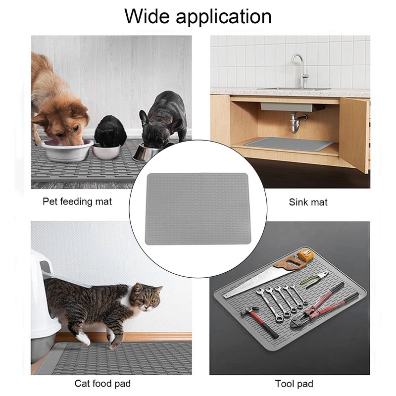Cat Litter Mat Anti Slip Versatile Silicone Large Kitty Litter