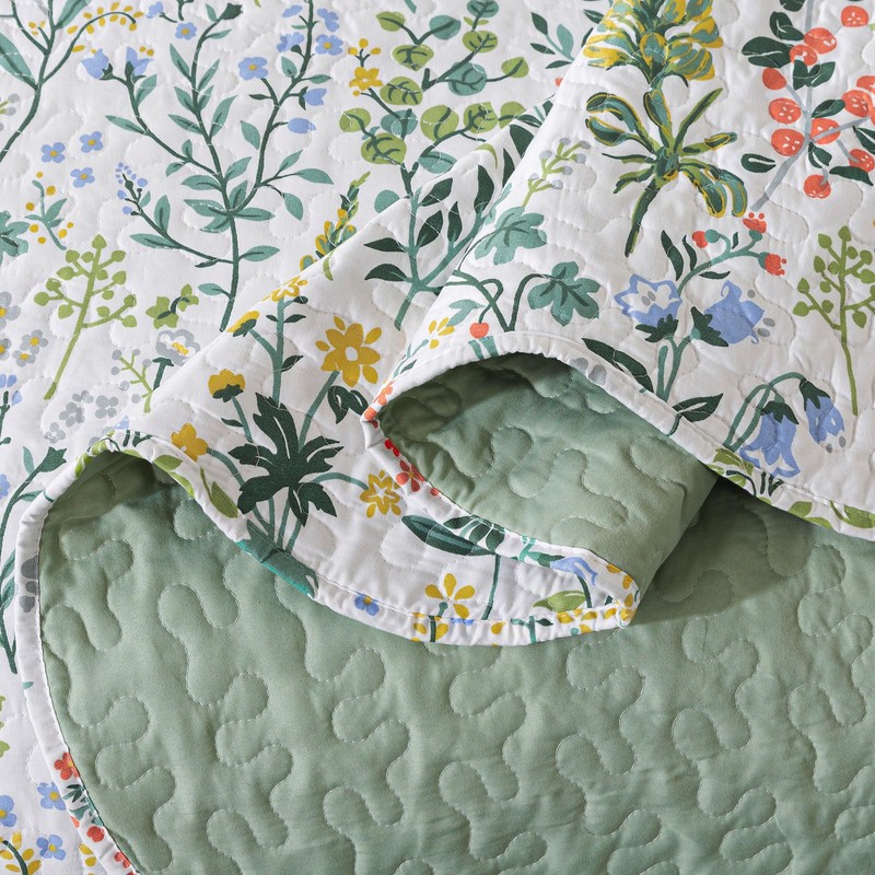 HoneiLife Queen Quilt Bedding Set - 3 Pieces Microfiber Quilt
