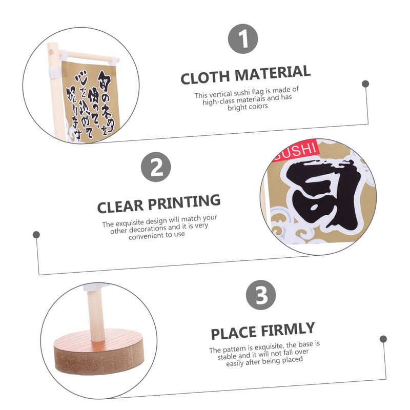 Generic Izakaya Sushi Restaurant Mini Flag Japanese Style Table Decoration