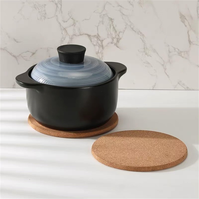 Cork Trivet, 6 Pack Thick Cork Coaster for Hot Dishes
