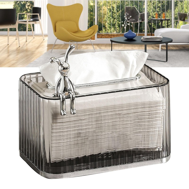 Gsycle Decorative Tissue Box Holder, Clear Tissue Dispenser Box Tissue