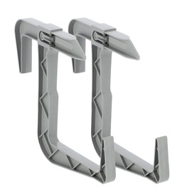 KADAX Flower Box Bracket, No Drilling, Balcony Box Holder Set, Adjustable Hooks and Holders for Flower Box, Flower Box Holder for Balcony and Windowsill (2 Pieces, Grey)