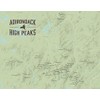 Adirondack High Peaks Checklist Map 11x14 Print (Sage)