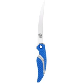 Cuda 6-Inch Titanium Bonded Curved Boning Knife, Blue