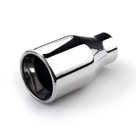 2.48 Inch Inlet Automotive Replacement Exhaust Tips Muffler Tip Stainless Steel Chrome Bolt-On Design Muffler Tailpipe Tip for Universal Cars and Sedans (A016)