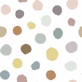 Wallink Kids Wallpaper Nursery Wallpaper Colorful Kids Room Wallpaper Polka Dot Wallpaper Renter Friendly Wallpaper Stick and Peel Wallpaper Prepasted Removable Wallpaper for Bedroom Bathroom Nursery