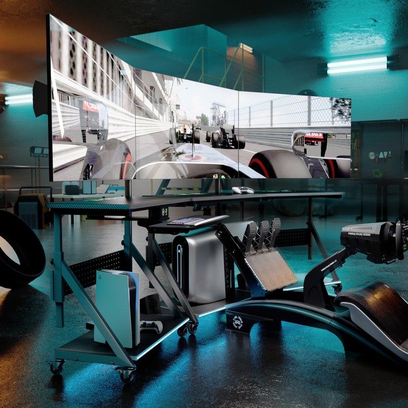 Klobel Height Adjustable Computer Tower Cart Stand, Mobile PC Laptop