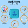Ahura Blue Silicone Cosmetic Bag – Travel Makeup Bag, Coin