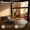 Swivel Lift Top Nightstand with Charging Station, 2-Tier 360° Adjustable