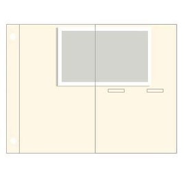 Kolo Refill Pages for Newport 8.5x11, White, 2up Photo Pockets