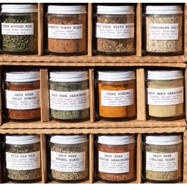 Gourmet Herb & Spice Mix Gift Set - Spice Cabinet in a Box - 12 Pack Gift Set of Smoke Camp Crafts Culinary Blends - Chef's Gift Set