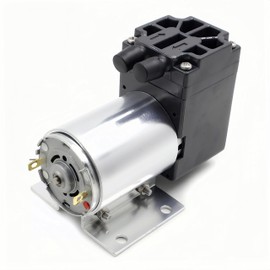 DC 12V Vacuum Pump, 5L/min 120kpa Mini Oil-Free Vacuum Pump, Micro Negative Pressure Pump with Holder for Automotive Exhaust Systems Gas Analysis Sampling, Low Noise