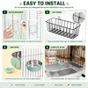 Volope Stainless Steel Rabbit Litter Box with Hay Feeder Set