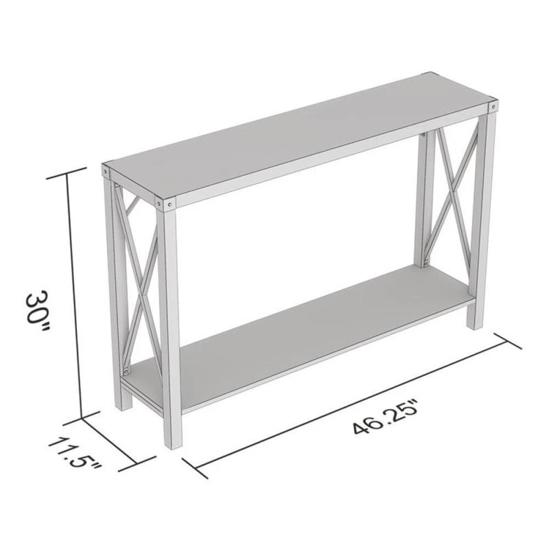 Safdie & Co. 46"L 1-Shelf Metal Sides Console Table in