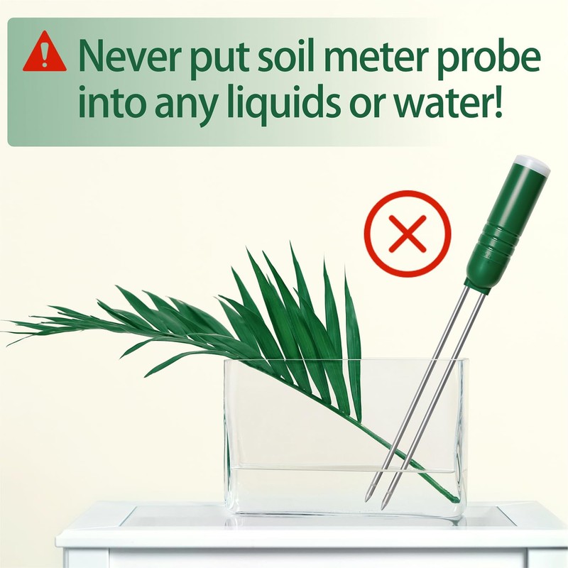 Reyke Soil Moisture Meter for Plants, 4-in-1 Soil Tester for