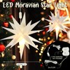 Kingdder 8 Pieces Moravian Star Light LED 3D Star Hanging