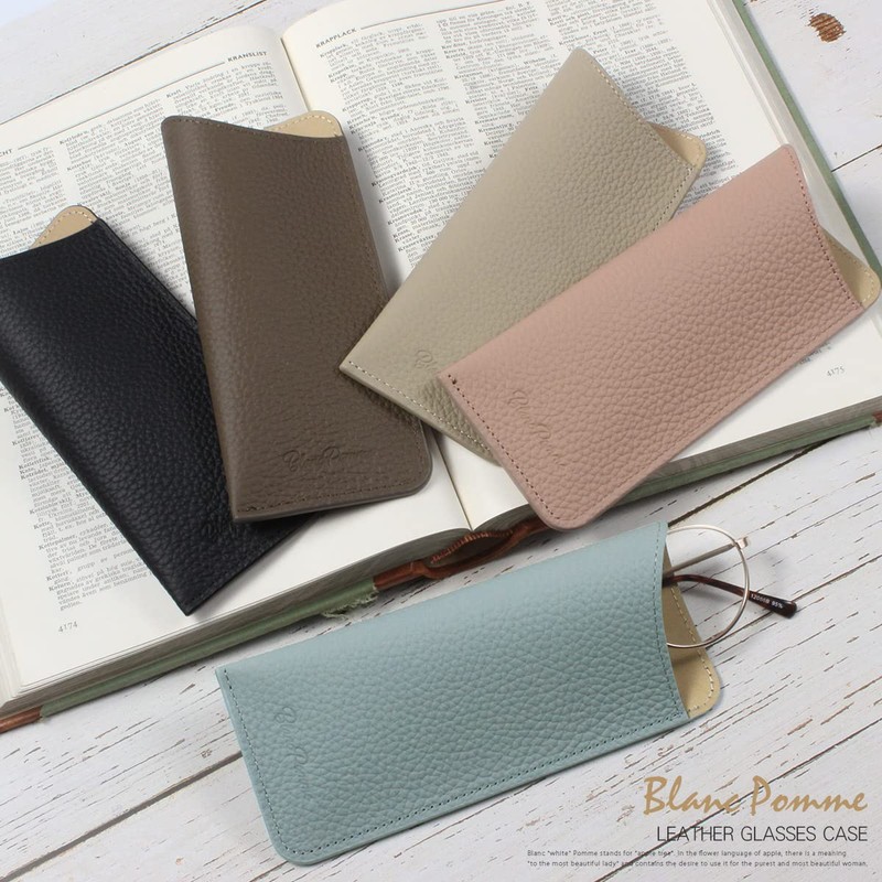 Blampom bp-2014 Women's Glasses Case, Leather, Genuine Leather, Fashionable and