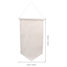 Luxshiny Blank Cotton Canvas Banners, Enamel Pin Wall Display Banner Display Pins Buttons Pennant Banner for Lapel Badge