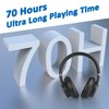 KVIDIO Active Noise Cancelling Headphones, 70 Hours Playtime Bluetooth Headphones
