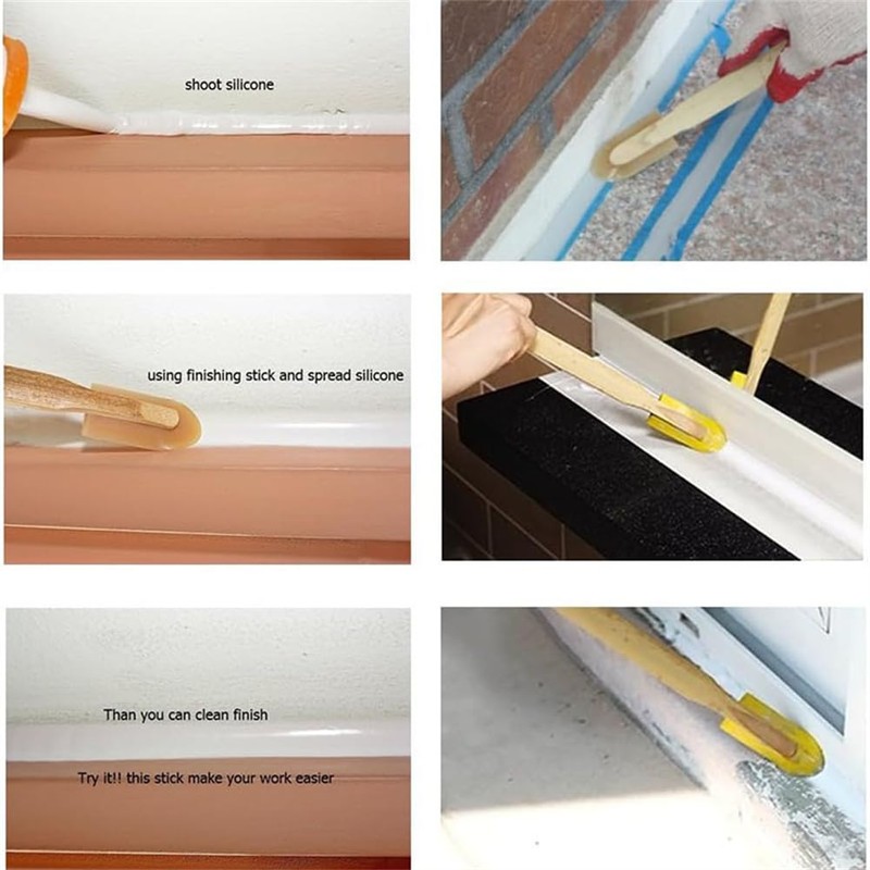 Caulk Caulking Silicone Sealant Finishing Tool Spreader Spatulas Applicator Rubber