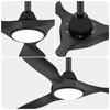 Roomratv 42 Inch BLack Ceiling Fans with Lights, Remote Control,Reversible