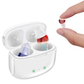 Hearing Aids(Not Amplifiers), Rechargeable Digital Hearing Aids for Seniors with 16-Channel Sound Processing, Nearly Invisible OTC Hearing Aids with Premium Comfort Design