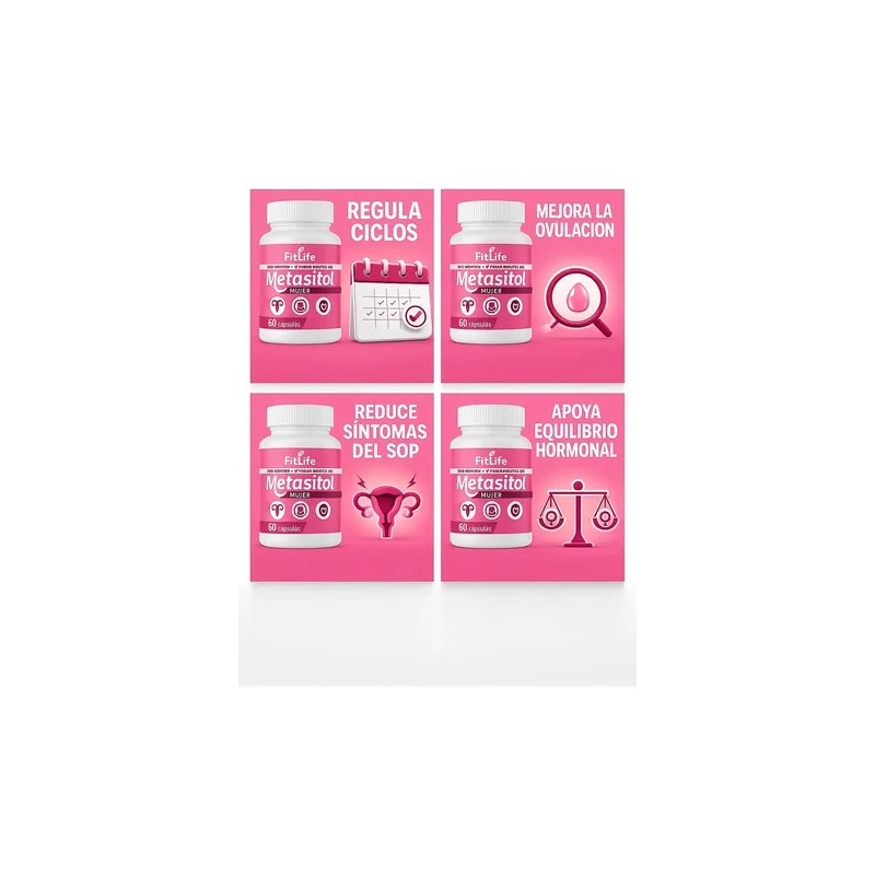 Metasitol- Myo Inositol+ D Chiro- Regula El Metabolismo- 60c