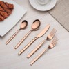 Berglander 20 Piece Titanium Rose Gold Plated Stainless Steel Flatware