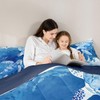 Homewish Sea Turtle Bedding Set Full,Octopus Seaweed Silhouette Comforter for