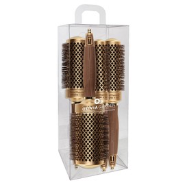 Olivia Garden NanoThermic Ceramic + Ion Round Thermal Hair Brush - Not Electrical - Professional Blowout Brush for Normal to Thick Hair - NT-54, NT-44, NT-34, NT-24