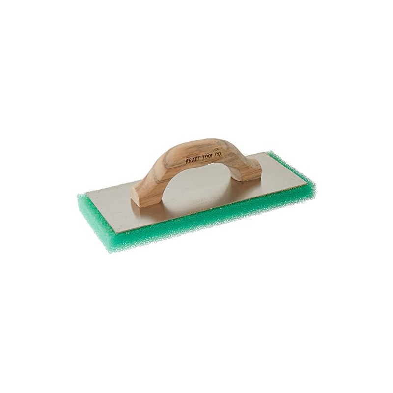 Kraft Tool PL603 Green Coarse Texture Float with Wood Handle,