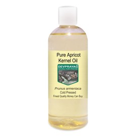 DEVPRAYAG DEVPRAYAG Pure Apricot Kernel Oil (Prunus armeniaca) Cold Pressed 200ml (6.76 oz)