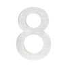 Wiltec House Number 8 Silver Stainless Steel House Number in