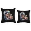 Gamer Sloth Popcorn Gaming Chair Headphones Games Player Throw Pillow