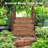Giantex 5 ft Garden Bridge - Stained Wood Arc Footbridge