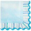 C.R. Gibson TW4-25762 Watercolor Coastal Scallop Edged Disposable Paper Cocktail