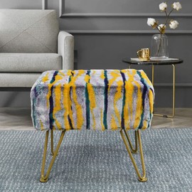 Home Soft Things Multi Jacquard Rectangle Ottoman 46'' x 16'' x 22'' H, Teal, Entryway Shoe Bench Chair for Sitting End of Bed Bedroom Lving Room Foot Rest Stool