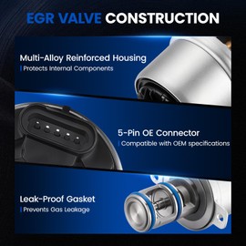 SYKRSS EGR Valve EGV1031 Compatible with Ford 6.0L Powerstroke (2005-2007 F-250/F-350 Super Duty) | Replaces Motorcraft 5C3Z-9F452-AA, International EGV1034 | Fits E-Series 6.0L & 6.8L V10