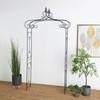 Deco 79 Metal Fleur De Lis Indoor Outdoor Scrollwork Arched