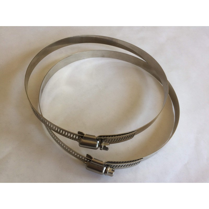 VABINK 10-Inch Stainless Steel Duct Clamps Hose Clips (2-Pack) with