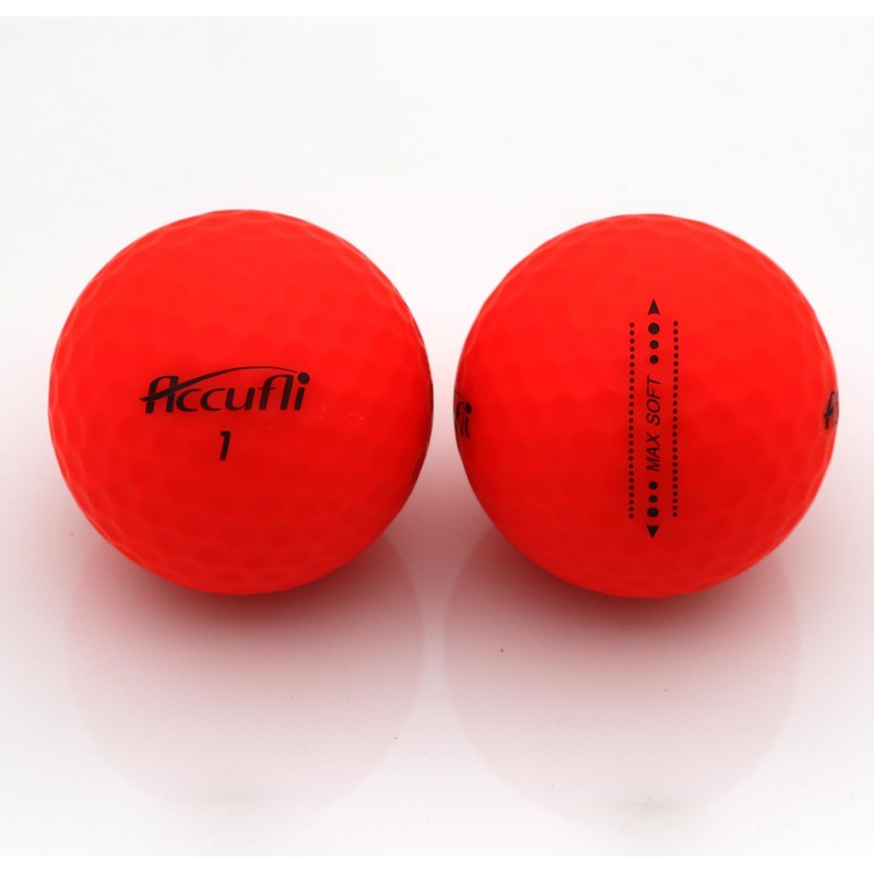 ACCUFLI Max Soft Golf Balls (Matte Red 12PK)