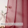 MIULEE Set of 2 Sheer Voile Curtains with Eyelets, Transparent,