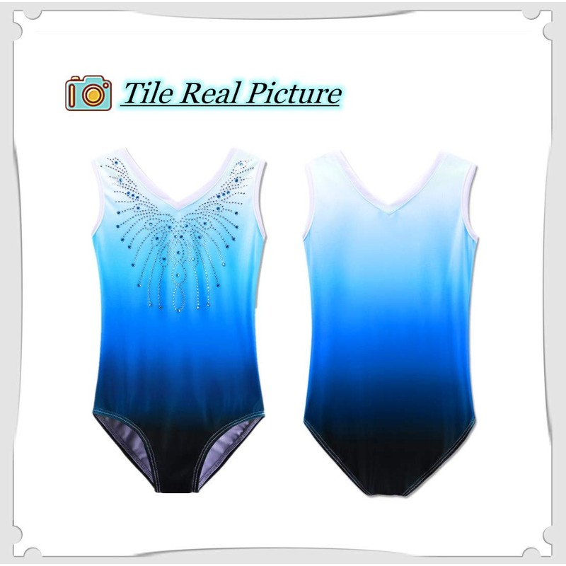 ZNYUNE Ragazza justaucorps di Ginnastica Danza Leotard per Bambini Senza