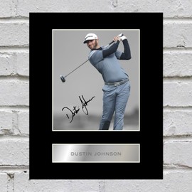 Dustin Johnson Signed Mounted Photo Display #2