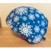 Shellskin.com Ski & Sport Helmet cover by Shellskin. Royal/White Snowflake