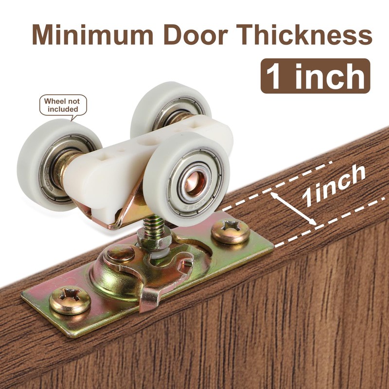 Lashow Pocket Door Rollers Connection Plate, Sliding RV Door Hardware,Color